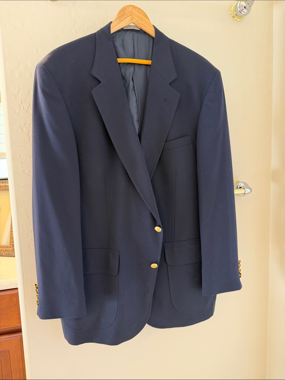 Men's Navy Blazer with Gold Buttons
